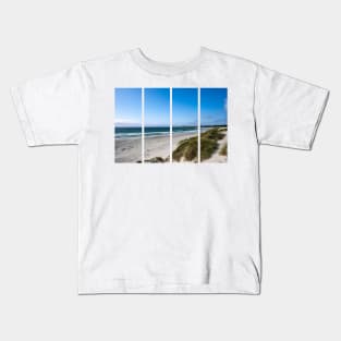 Wonderful landscapes in Norway. Rogaland. Scenic coastline in the south of Norway, Europe. Rocky skerries. Islands in background. Rippled sea. Sunny spring day Kids T-Shirt